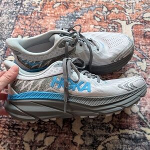 Hoka Running Shoes in Gray & Light Blue